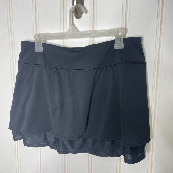 Athleta Split Time Skort Skirt Black Sz Large 76 - Picture 5 of 7